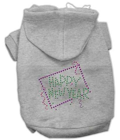 Happy New Year Rhinestone Hoodies Grey Xl (16)