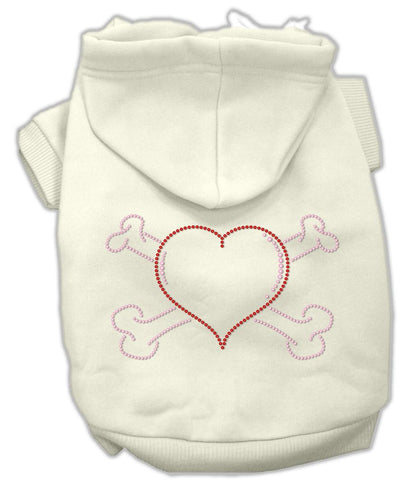 Heart And Crossbones Hoodies Cream L (14)