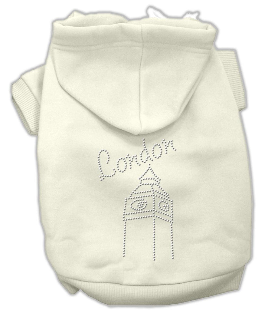 London Rhinestone Hoodies Cream L (14)