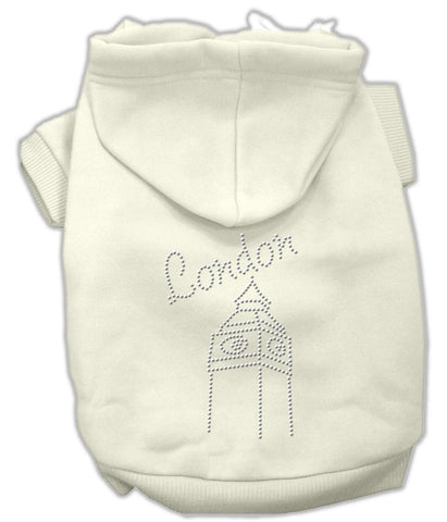 London Rhinestone Hoodies Cream L (14)