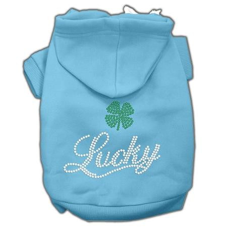 Lucky Rhinestone Hoodies Baby Blue XXL (18)