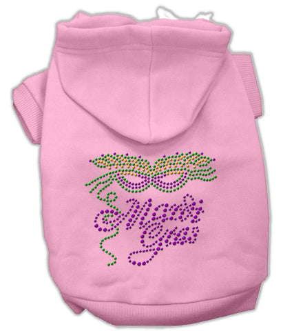 Mardi Gras Rhinestud Hoodies Pink Xs (8)