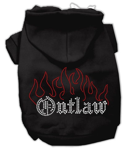 Outlaw Rhinestone Hoodies Black L (14)