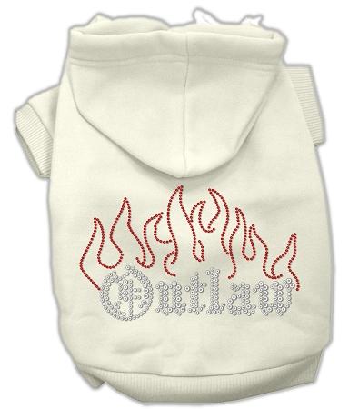 Outlaw Rhinestone Hoodies Cream S (10)