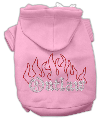 Outlaw Rhinestone Hoodies Pink Xs (8)