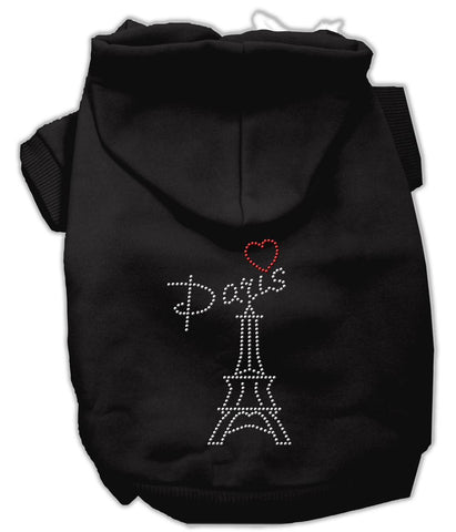 Paris Rhinestone Hoodies Black L (14)