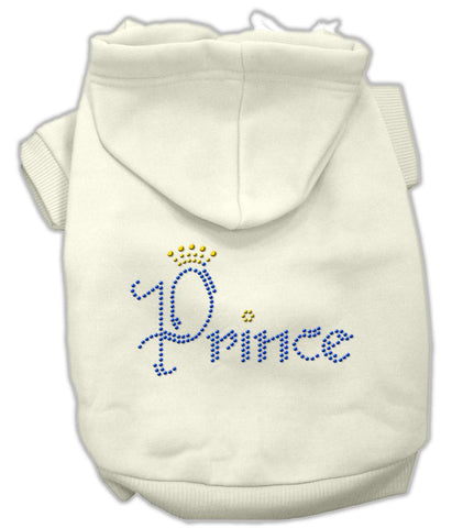 Prince Rhinestone Hoodies Cream XXL (18)