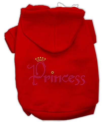 Princess Rhinestone Hoodies Red M (12)