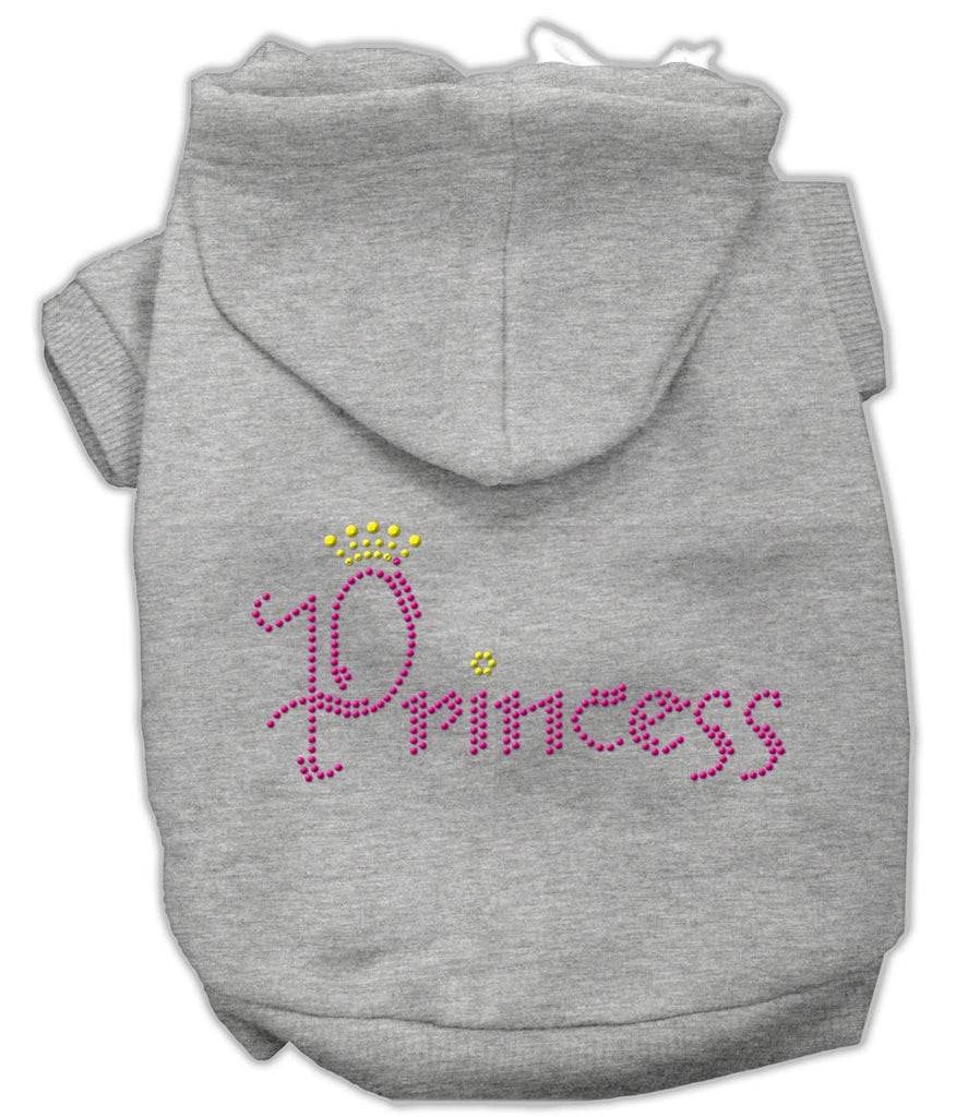 Princess Rhinestone Hoodies Grey Xl (16)