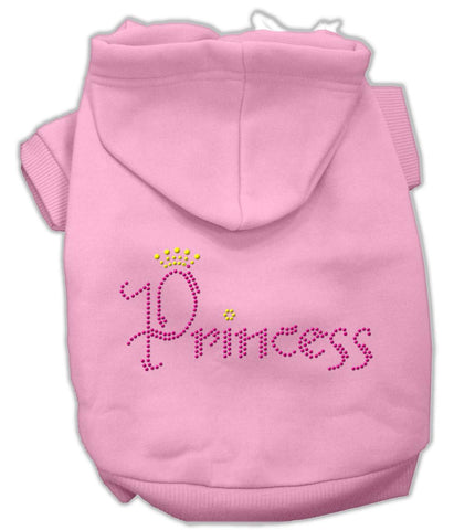 Princess Rhinestone Hoodies Pink Xs (8)