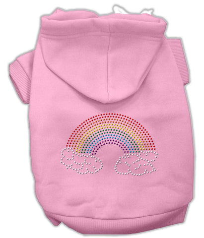 Rhinestone Rainbow Hoodies Pink Xs (8)