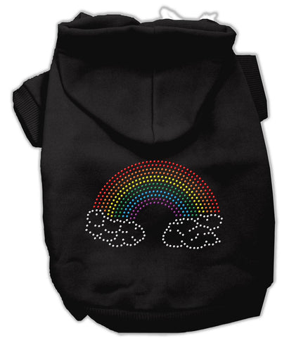 Rhinestone Rainbow Hoodies Black XXL (18)