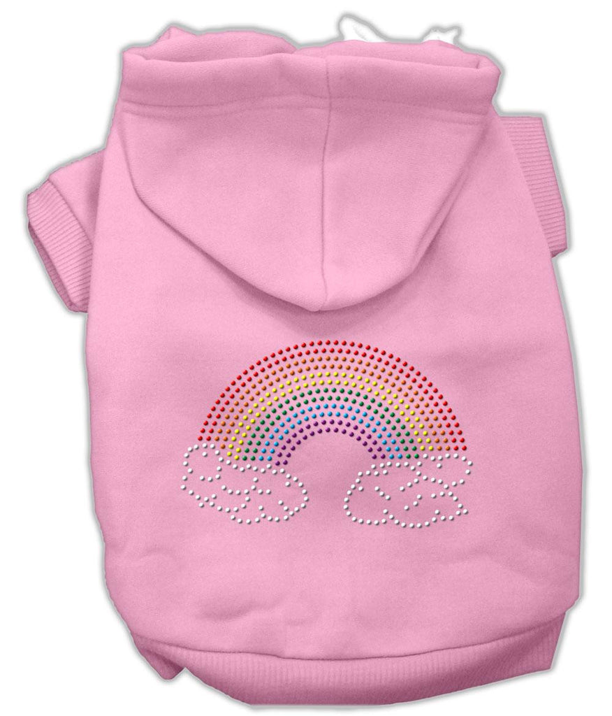 Rhinestone Rainbow Hoodies Pink XXL (18)