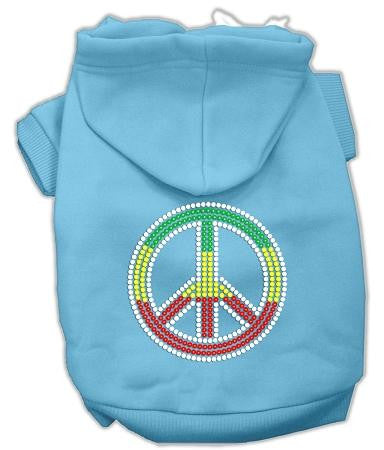 Rasta Peace Sign Hoodie Baby Blue S (10)