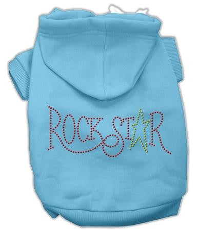 Rock Star Rhinestone Hoodies Baby Blue S (10)