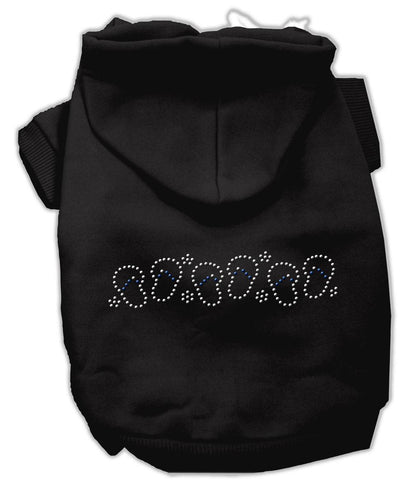 Beach Sandals Rhinestone Hoodies Black L (14)