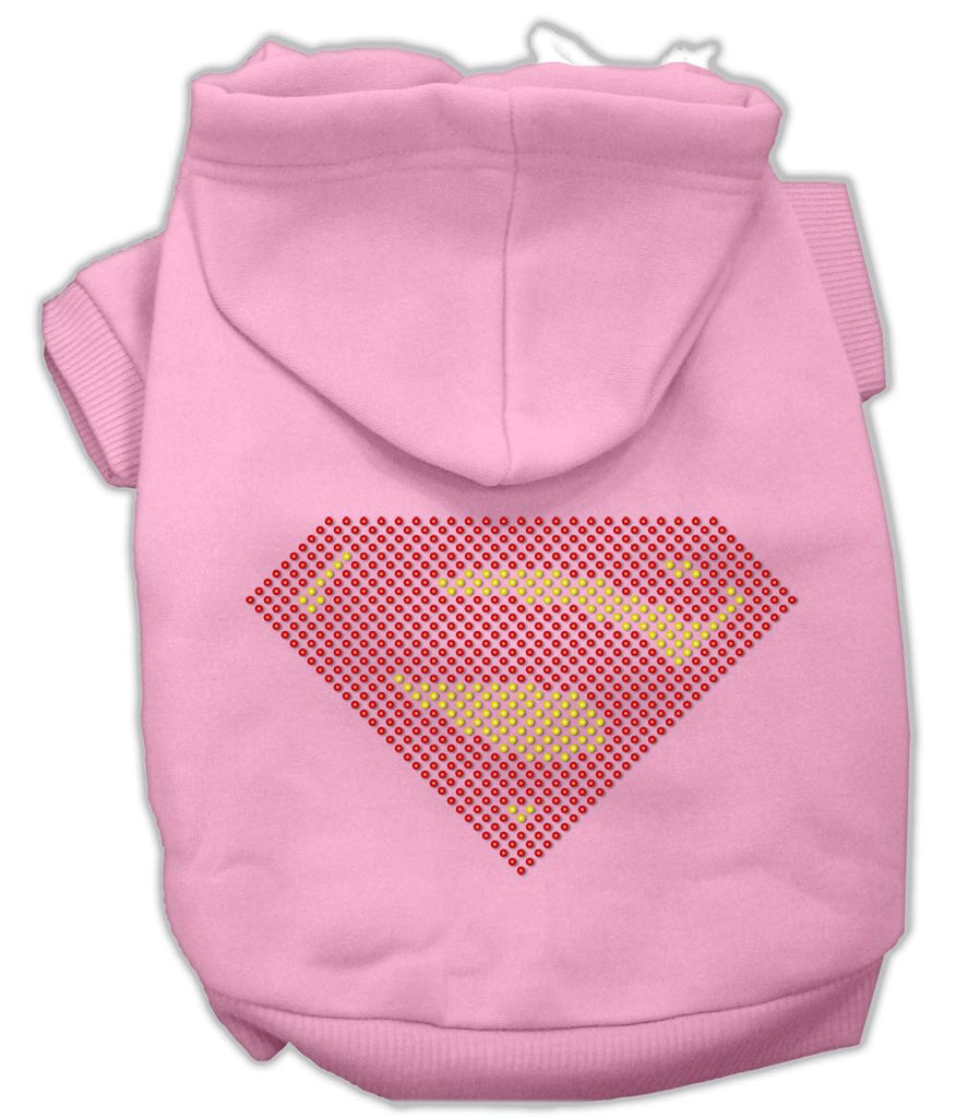 Super! Rhinestone Hoodies Pink L (14)