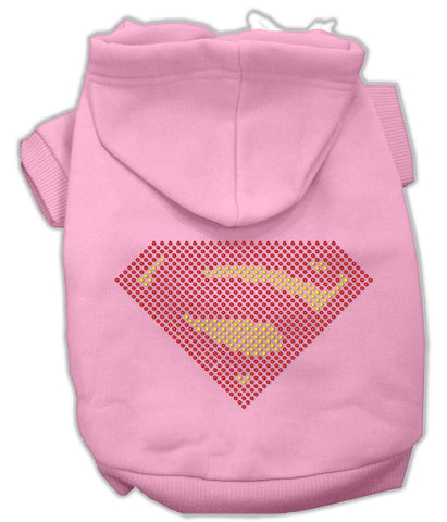 Super! Rhinestone Hoodies Pink Xs (8)