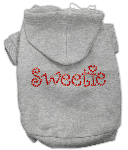 Sweetie Rhinestone Hoodies Grey L (14)