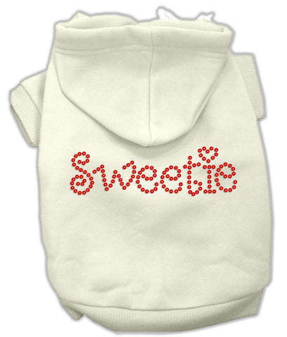 Sweetie Rhinestone Hoodies Cream XS (8)