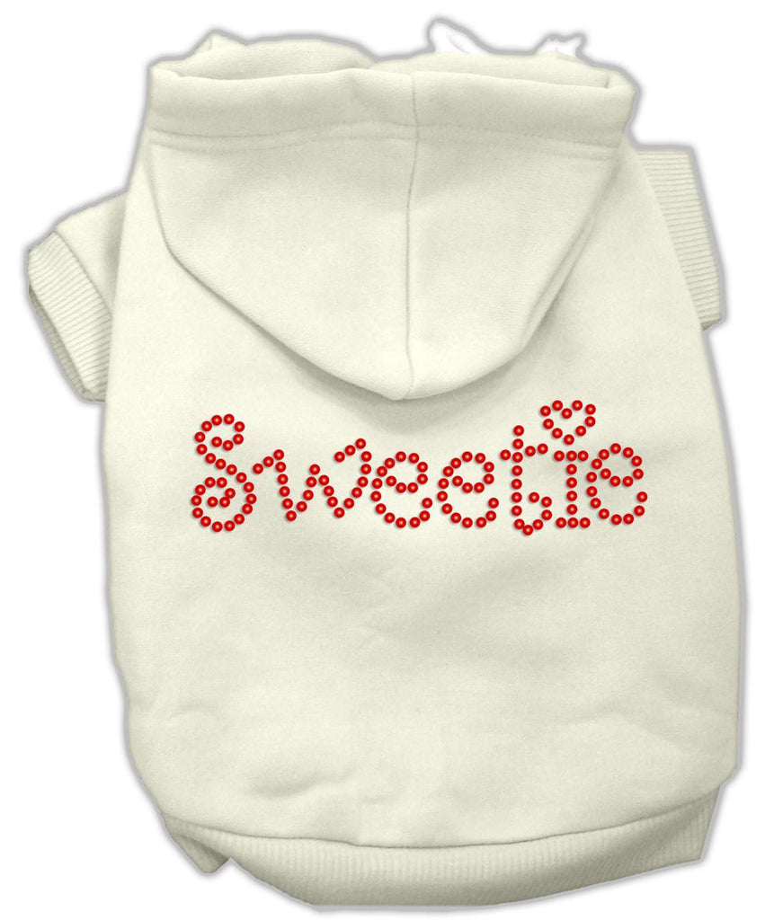 Sweetie Rhinestone Hoodies Cream XXL (18)