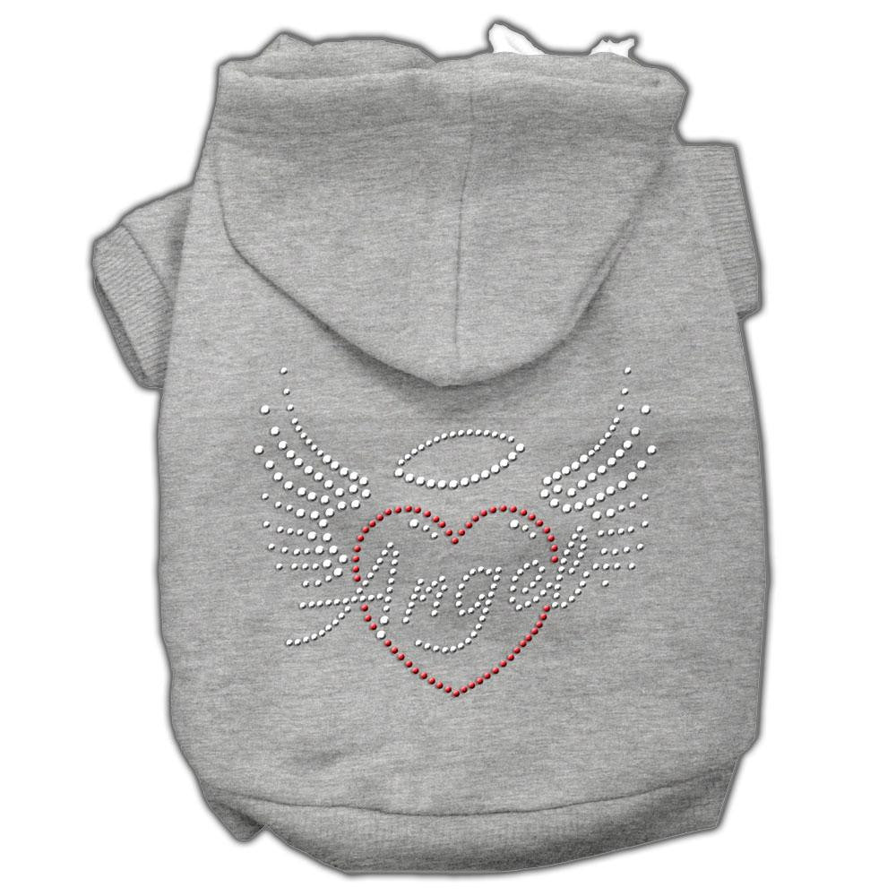 Angel Heart Rhinestone Hoodies Grey Xl (16)