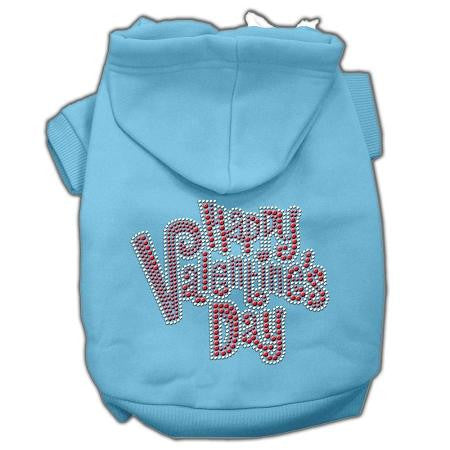 Happy Valentines Day Rhinestone Hoodies Baby Blue L (14)