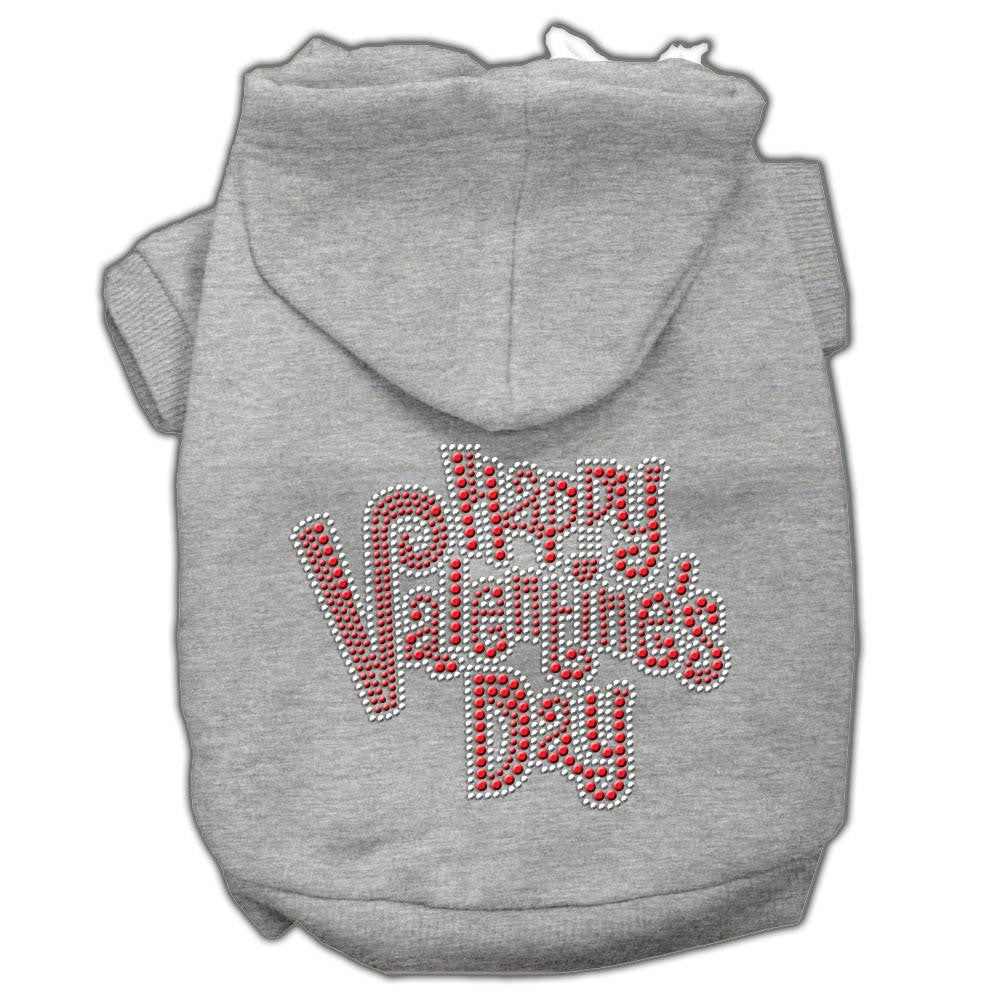 Happy Valentines Day Rhinestone Hoodies Grey M (12)