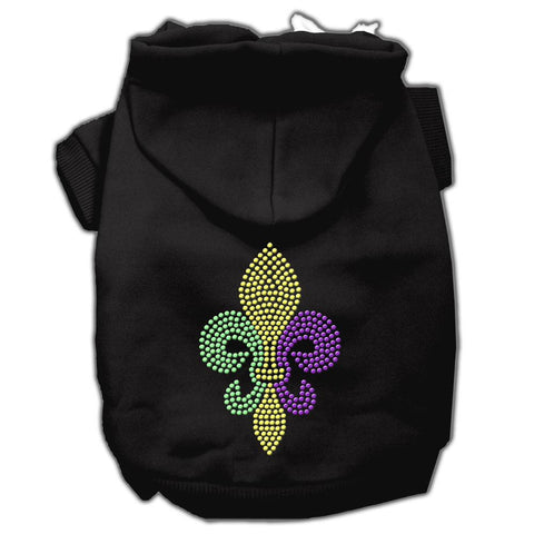 Mardi Gras Fleur De Lis Rhinestone Hoodies Black M (12)