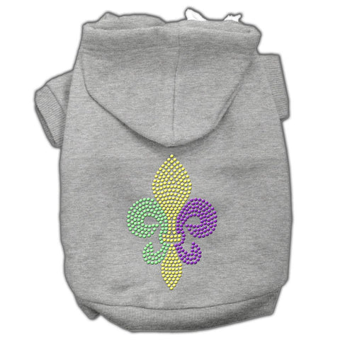 Mardi Gras Fleur De Lis Rhinestone Hoodies Grey Xxl (18)
