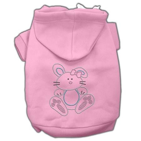 Bunny Rhinestone Hoodies Pink L (14)