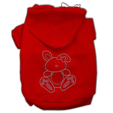 Bunny Rhinestone Hoodies Red M (12)