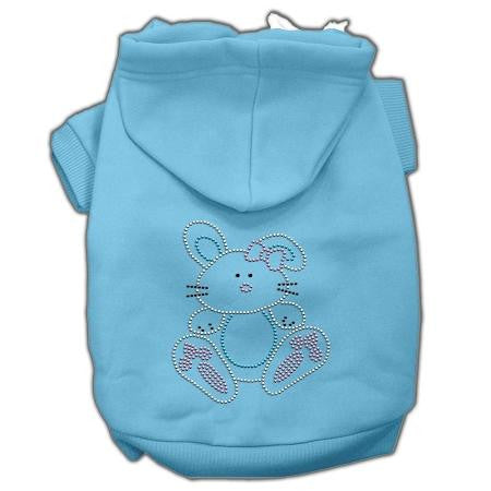 Bunny Rhinestone Hoodies Baby Blue XXXL(20)