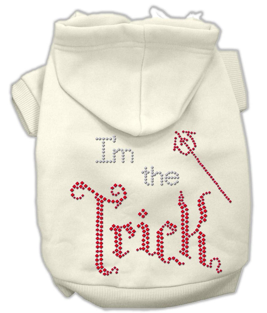 I'm The Trick Rhinestone Hoodies Cream L (14)