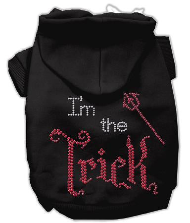 I'm the Trick Rhinestone Hoodies Black XS (8)