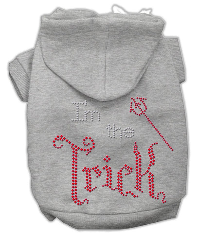 I'm The Trick Rhinestone Hoodies Grey Xs (8)