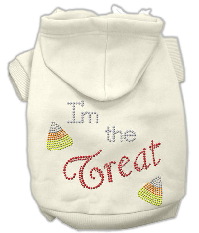 I'm The Treat Rhinestone Hoodies Cream L (14)