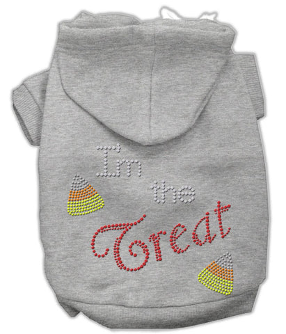 I'm The Treat Rhinestone Hoodies Grey L (14)