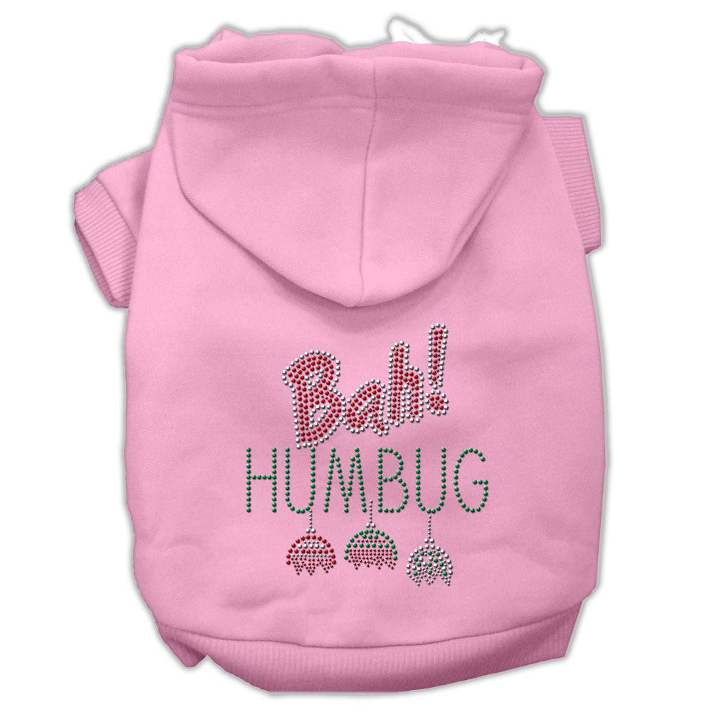 Bah Humbug Rhinestone Hoodies Pink L (14)