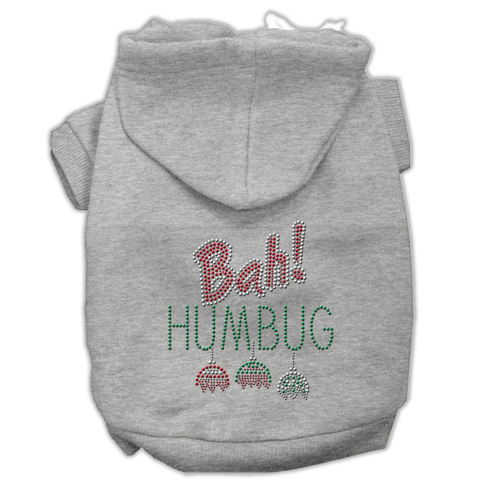 Bah Humbug Rhinestone Hoodies Grey Xs (8)