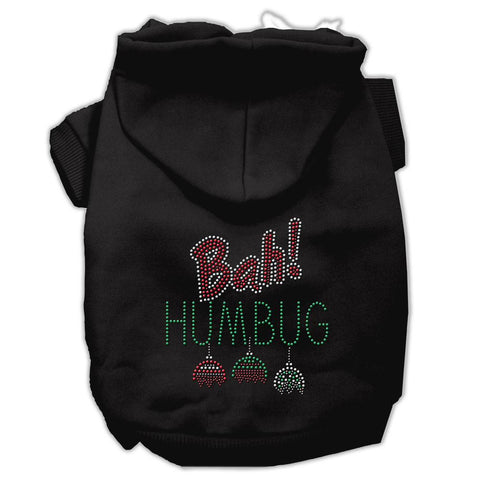 Bah Humbug Rhinestone Hoodies Black XXL (18)