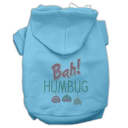 Bah Humbug Rhinestone Hoodies Baby Blue XXXL(20)