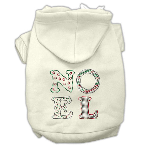 Noel Rhinestone Hoodies Cream XS (8)