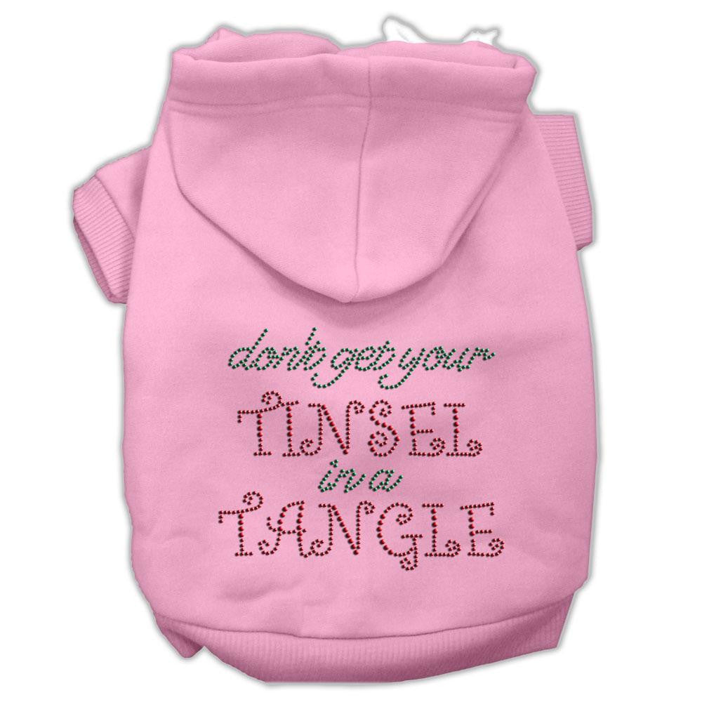 Tinsel In A Tangle Rhinestone Hoodies Pink L (14)