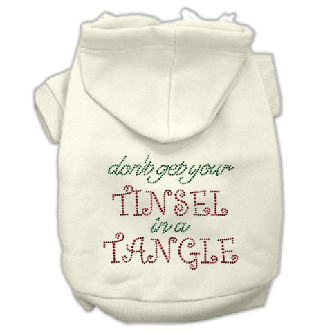 Tinsel In A Tangle Rhinestone Hoodies Cream S (10)