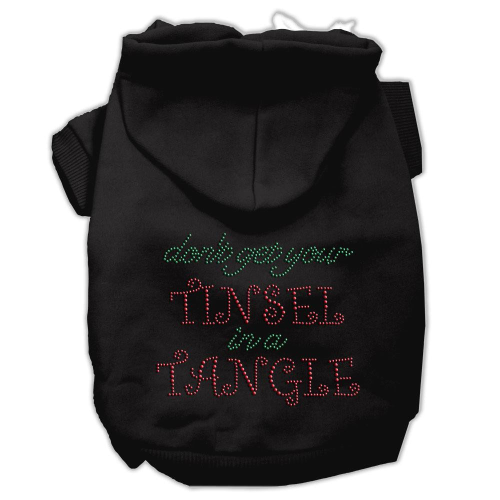 Tinsel in a Tangle Rhinestone Hoodies Black XXXL(20)