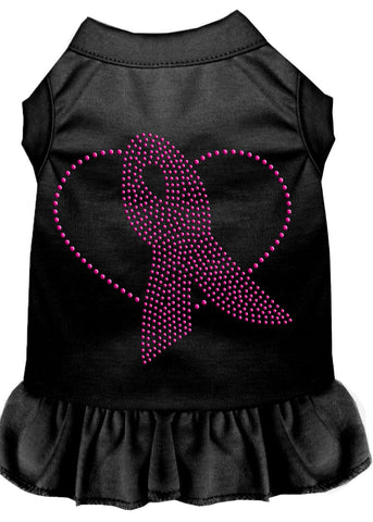 Pink Ribbon Rhinestone Dress Black Xl (16)