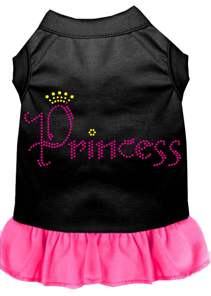 Princess Rhinestone Dress Black With Bright Pink Med (12)