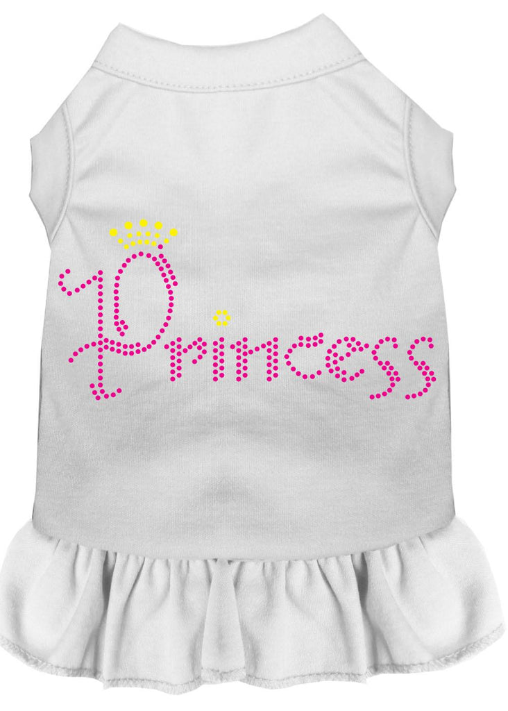 Princess Rhinestone Dress White Med (12)