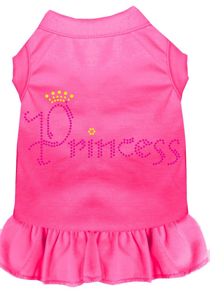 Princess Rhinestone Dress Bright Pink Sm (10)